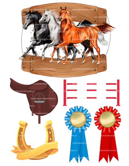 DIY Taarttopper Paarden - 16cm
