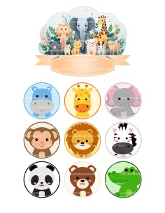 DIY Taarttopper Dierentuin 3 - 13cm 2