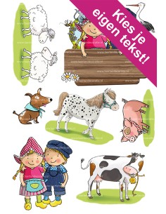 DIY Taarttopper Fien & Teun - 13cm