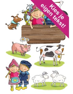 DIY Taarttopper Fien & Teun - 16cm