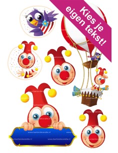 DIY Taarttopper Jokie en Jet - 13cm