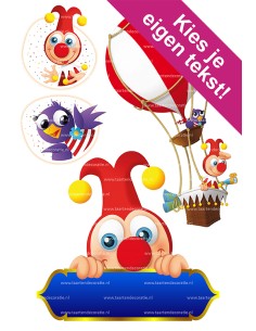 DIY Taarttopper Jokie en Jet - 16cm