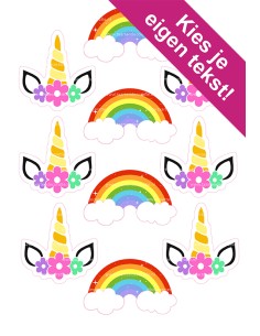 DIY Taarttopper Regenbogen & Unicorn