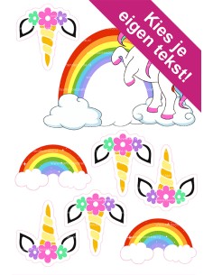 DIY Taarttopper Unicorn 1 - 16cm
