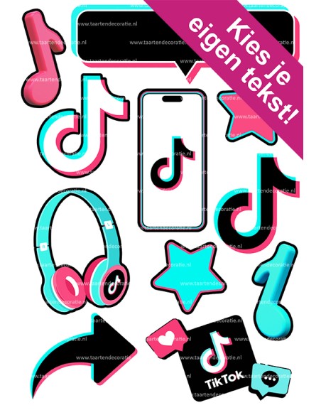 DIY Taarttopper TikTok 2 - 16cm