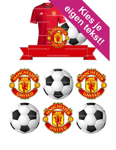 DIY Taarttopper Manchester United - 15cm