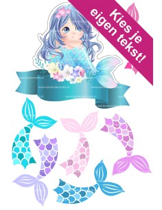 DIY Taarttopper Zeemeermin - 16cm