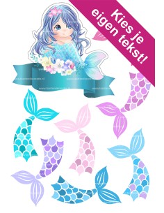 DIY Taarttopper Zeemeermin - 13cm