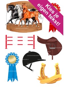 DIY Taarttopper Paarden - 13cm
