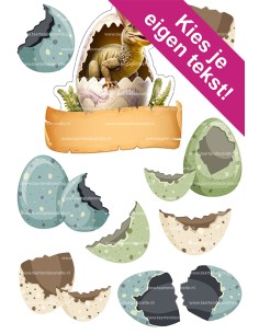 DIY Taarttopper Dino in Ei - 13cm