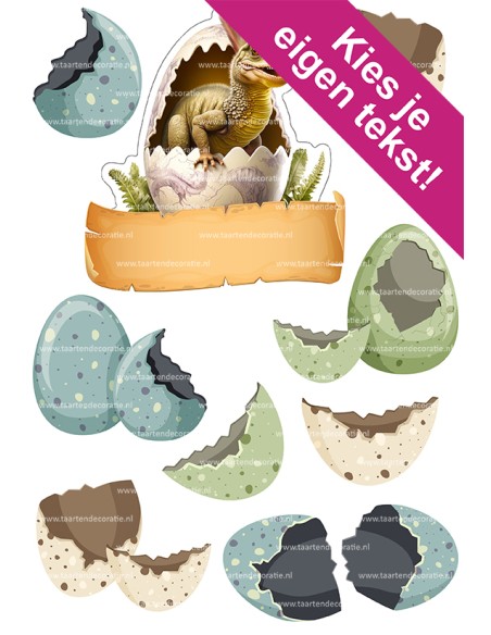 DIY Taarttopper Dino in Ei - 13cm