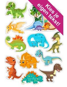 DIY Taarttopper Dino's - 13cm