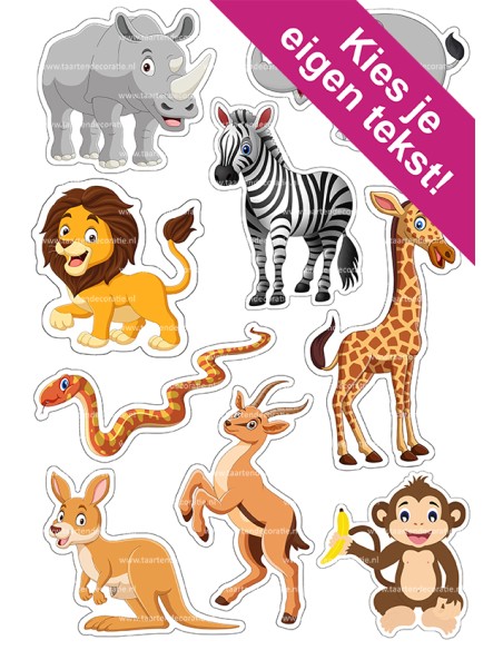 DIY Taarttopper Dierentuin Dieren