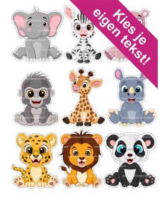 DIY Taarttopper Dierentuin Babydieren