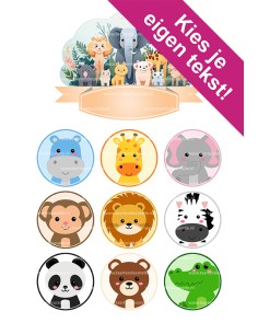 DIY Taarttopper Dierentuin 3 - 13cm
