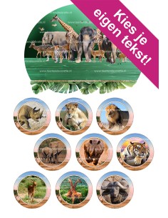 DIY Taarttopper Dierentuin 2 - 16cm
