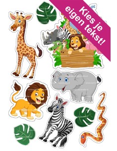 DIY Taarttopper Dierentuin 1 - 13cm