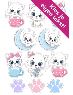 DIY Taarttopper Cute Cat - 8cm