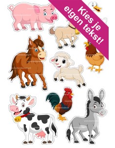 DIY Taarttopper Boerderij Dieren