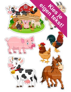 DIY Taarttopper Boerderij - 13cm