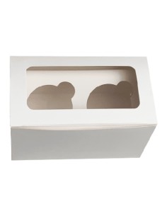 2-Cupcake Doos Wit -2st- 
