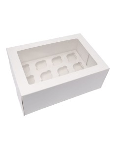 12-MINI Cupcake Doos Wit -1st-