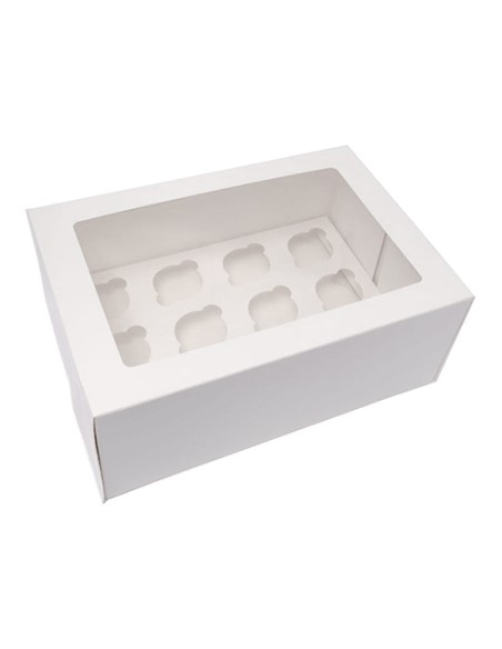 12-MINI Cupcake Doos Wit -1st-