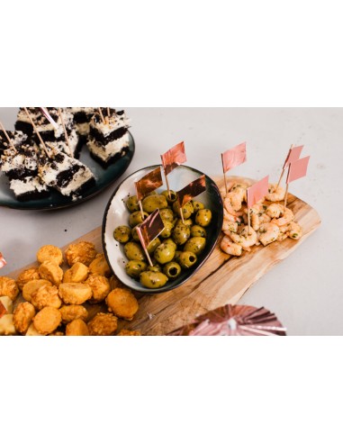 Cupcake Toppers Vlag Rosé Goud -50st-