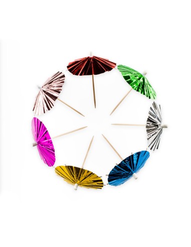 Cupcake Toppers Parasol Assorti -10st-