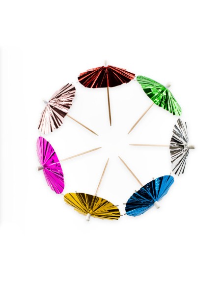 Cupcake Toppers Parasol Assorti -10st-