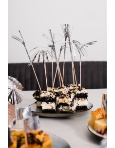 Cupcake Toppers Folie Zilver -10st- 2