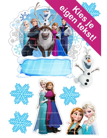 DIY Taarttopper Frozen 1 - 16cm