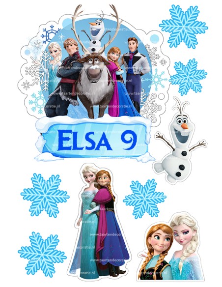 DIY Taarttopper Frozen 1 - 16cm