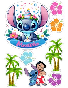 DIY Taarttopper Lilo & Stitch 1 - 16cm 2