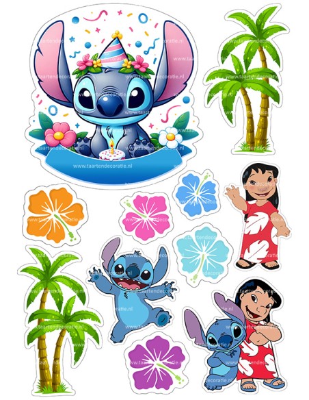 DIY Taarttopper Lilo & Stitch 1 - 16cm