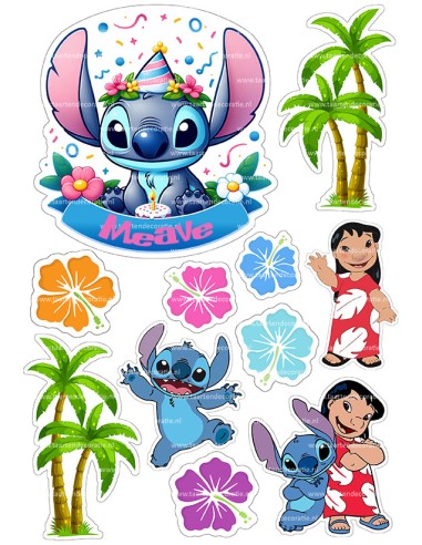 DIY Taarttopper Lilo & Stitch 1 - 13cm