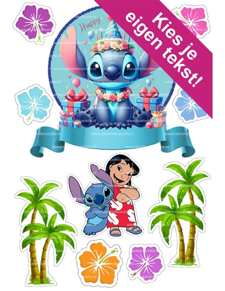 DIY Taarttopper Lilo & Stitch 2 - 16cm