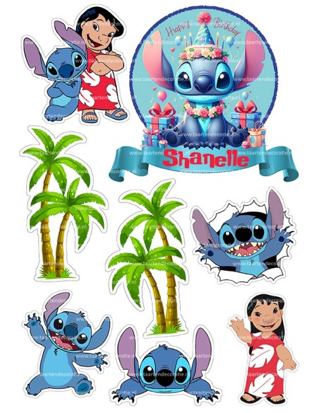 DIY Taarttopper Lilo & Stitch 2 - 16cm