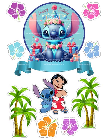 DIY Taarttopper Lilo & Stitch 2 - 16cm