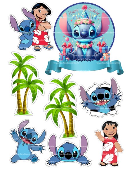 DIY Taarttopper Lilo & Stitch 2 - 13cm