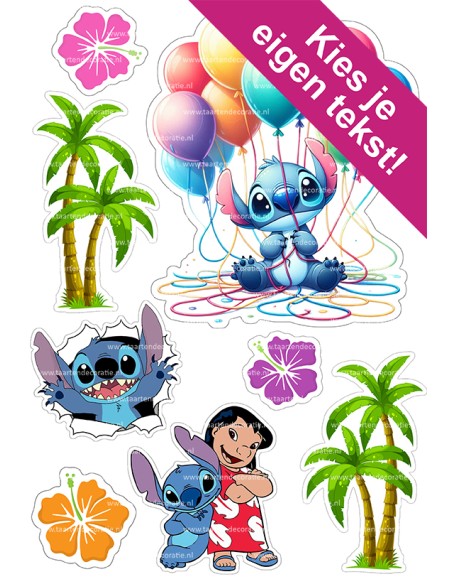 DIY Taarttopper Lilo & Stitch 3 - 16cm