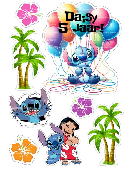 DIY Taarttopper Lilo & Stitch 3 - 16cm