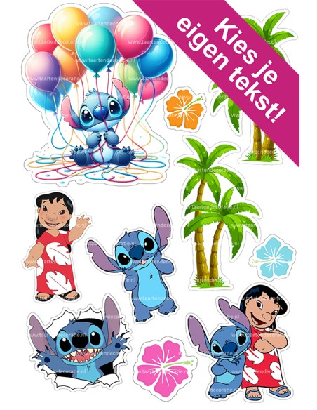 DIY Taarttopper Lilo & Stitch 3 - 13cm