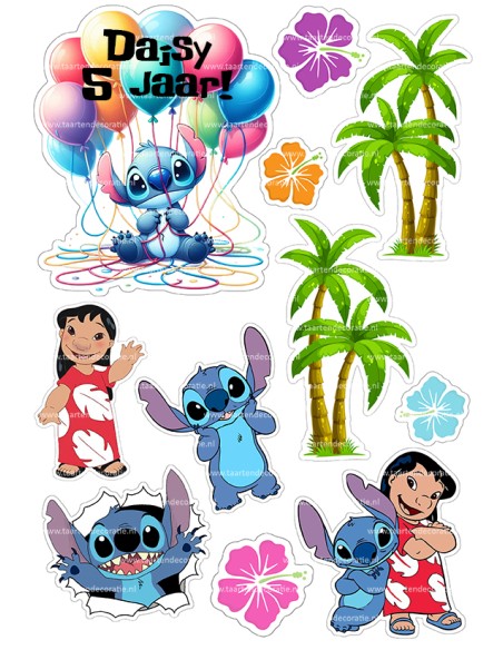DIY Taarttopper Lilo & Stitch 3 - 13cm