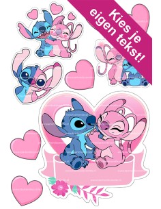 DIY Taarttopper Angel & Stitch - 16cm