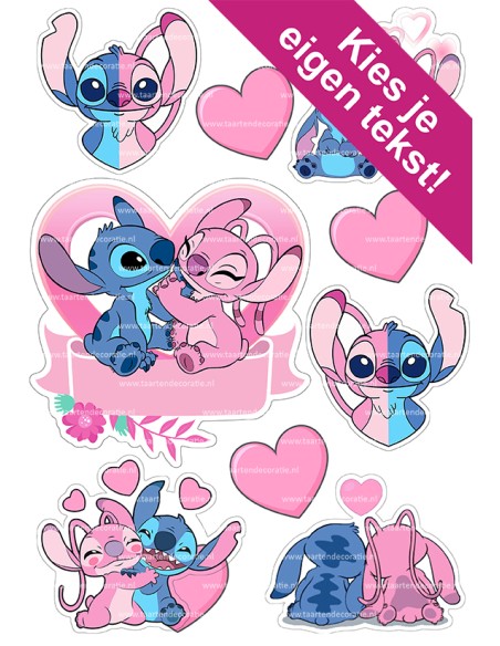 DIY Taarttopper Angel & Stitch - 13cm