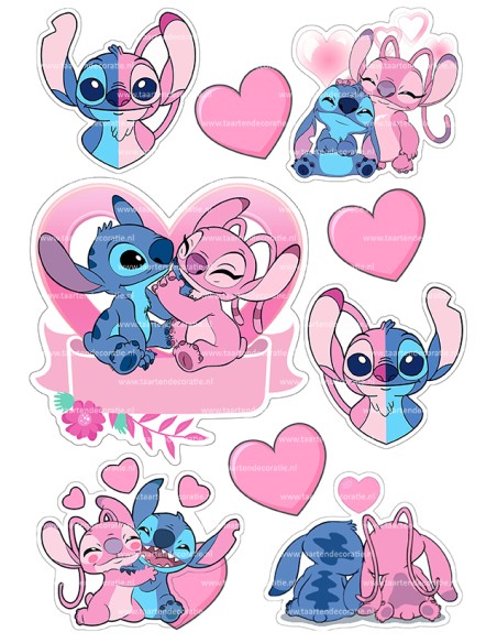 DIY Taarttopper Angel & Stitch - 13cm