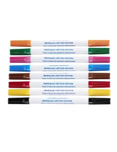 BrandNewCake Eetbare Stift Set Dubbelzijdig -8st-