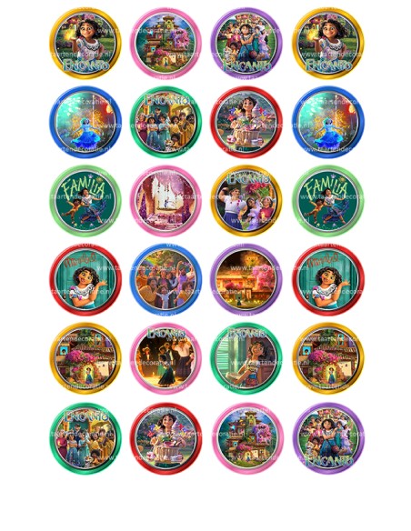 Eetbare Print Encanto Mini Cupcakes - 4cm