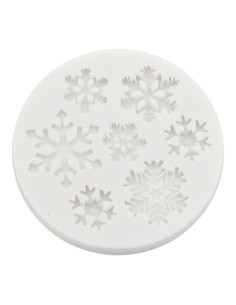 CakeDeco Siliconen Mal Sneeuwvlokken Rond